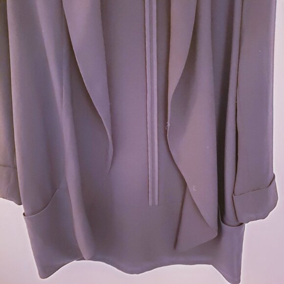 Wilfred Chevalier Black Open Front  Cardigan Jacket Pockets Size 8 EUC - Picture 4 of 11